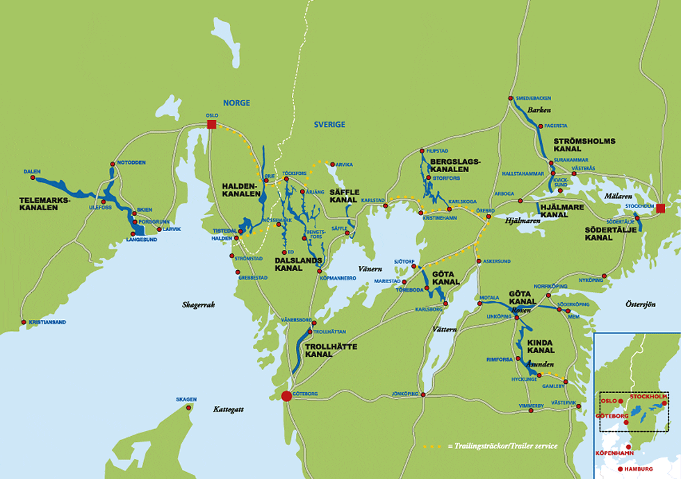 karta Sveriges och Norges kanaler – GRÄNNA BÅTKLUBB